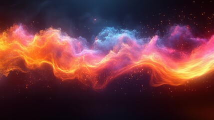 Poster - Sonic boom shockwave superimposed on the electromagnetic spectrum highlighting different wavelengths frequencies and associated temperatures