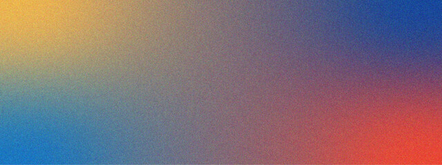 Leinwandbilder - Abstract Red orange grainy gradient noise texture with glowing rough grain, noise, and bright spots. Blurry Gradient with Grain Texture. Smooth gradient of colors with blending blue to orange