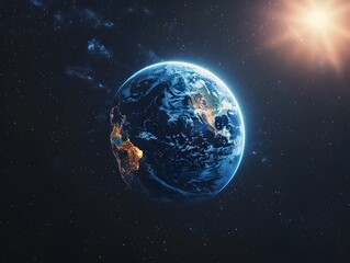 Wall Mural - breathtaking alien perspective of the captivating beauty of planet earth