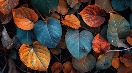 Wall Mural - A close-up photograph of the leaves on an apple tree