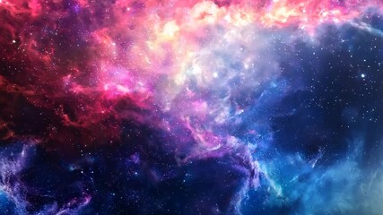 Wall Mural - bright light expanding in colorful nebula clouds