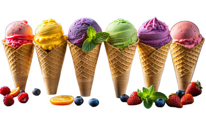 Colorful summer ice cream