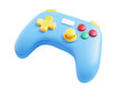 © Cristian - a blue and yellow video game controller