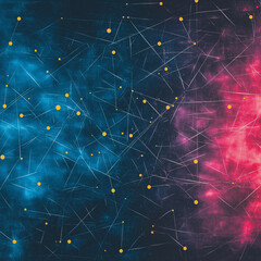 Wall Mural - a bright orange star is surrounded by a dark blue background