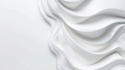 Poster - white abstract background luxury cloth