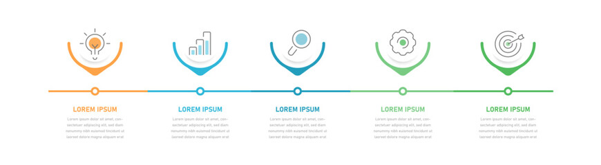 an infographic timeline consisting of 3 stages can be used for presentations