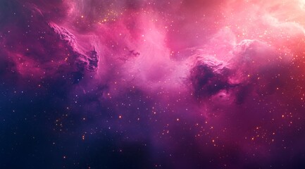 Wall Mural - A breathtakingly stunning depiction of a colorful nebula, which is filled with countless stars in the vast cosmos
