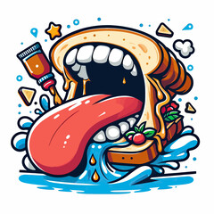 Wall Mural - Drooling-vector 