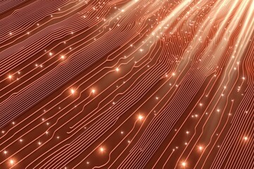 Poster - Abstract technology background with glowing circuits and lines, representing innovation and digital connectivity.
