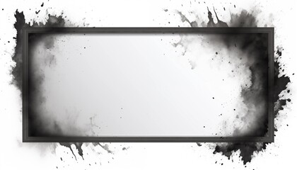 grunge frame with ink splashes