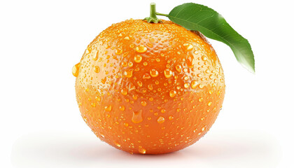 orange with leaf