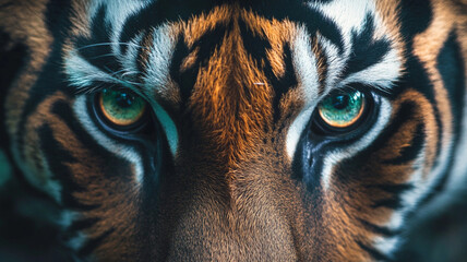 Wall Mural - close up eyes of a tiger