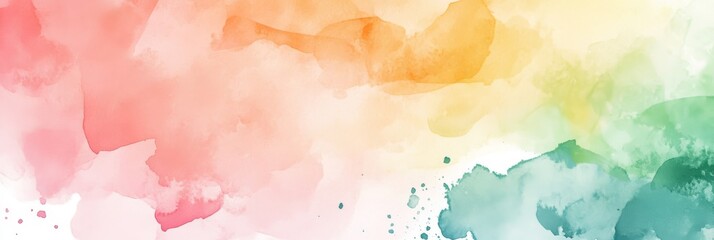 This vibrant watercolor background features a blend of pink, orange, yellow, and green hues, ideal for invitations and social media graphics that need a unique and artistic touch to stand out