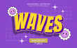 © Aglonemadesign - Yellow Wave Retro Vintage Style Text Effect Editable