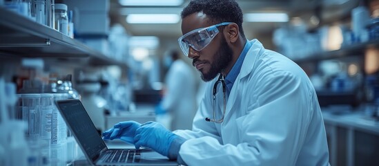 Wall Mural - Scientist Working in Laboratory