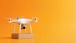 © Kanika Graphic - Drone Delivery service Efficient Shipping, Aerial Technology Evolution, picture with copy space.