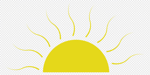Poster - Moon and sun simple line icon. Vector illustration. EPS 10.