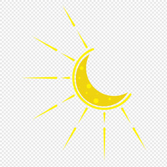 Poster - sun, moon and stars, a collection of vector icons. yellow weather symbols. EPS 10.