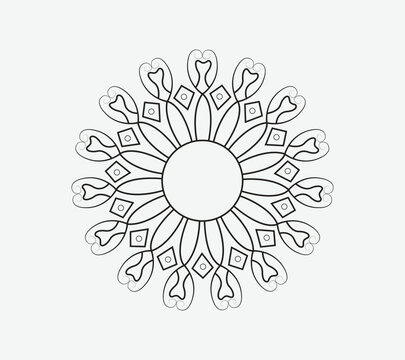 Abstract pattern isolated on white backgroun.Vector Mandala Set.Illustration for cards, coloring
