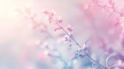 Fototapete - Design a pastel background with soft, flowing colors and a serene ambiance, perfect for spring-themed visuals
