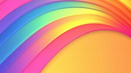 Fototapete - Design a rainbow background with smooth transitions and vivid color arcs