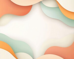 Poster - Symmetrical abstract design with structured shapes, bold yet minimalistic, and a spacious background perfect for branding purposes.