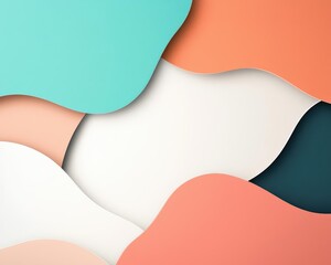 Poster - Symmetrical abstract design with structured shapes, bold yet minimalistic, spacious background for creativity.