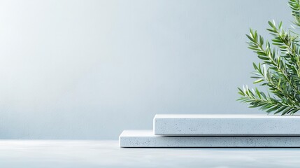 Poster - Sleek surface with a focus on simplicity, perfect for product showcase with plenty of text space,