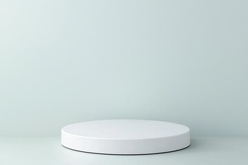 Poster - Minimalist platform base with smooth surfaces and clean lines, perfect for displaying products, plenty of space for text.