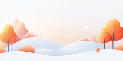 Poster - Minimalist illustration with clear, open space, balanced and uncluttered, perfect for showcasing text or logos,