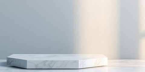 Poster - Geometric base platform with refined textures, elegant and versatile for multiple uses, clear copy space for text,