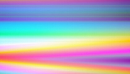 Wall Mural - horizontal rainbow stripes with a holographic finish each color band from red to violet shimmering and changing hues as light moves across creating a dazzling and futuristic