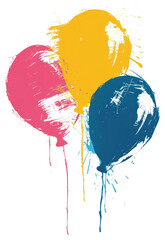 Poster - Colorful abstract balloon illustration