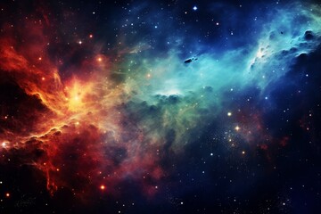 Wall Mural - Cosmic Nebula: A Symphony of Stars and Color