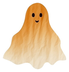 Canvas Print - PNG Halloween ghost white background anthropomorphic representation.