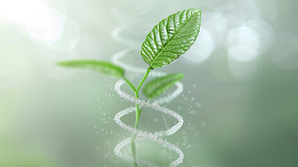 Wall Mural - A leafy green plant with a spiral shape