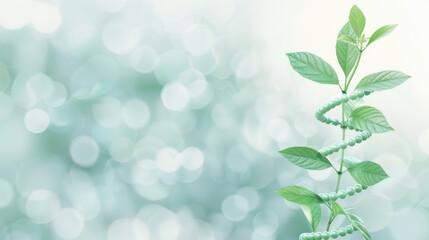 Wall Mural - A leafy green plant with a spiral shape