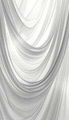 Wall Mural - Abstract White Sheer Fabric Drapery Texture Background, Full Frame, Elegant and Flowing Drapes