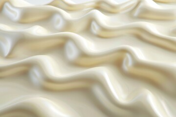 Wall Mural - Abstract Background Smooth, Flowing, Creamy Texture with a Wavy Pattern, Shot from Above