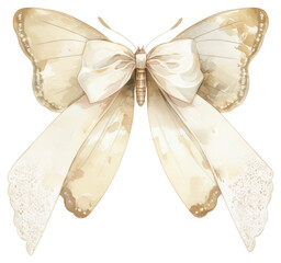 Sticker - PNG  Elegant watercolor butterfly illustration