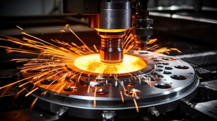 Poster - Cnc precision creating kitchen tool, highlighting technology s impact on everyday objects
