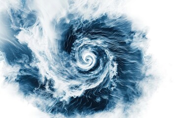 Poster - A spiral shaped object is seen in the midst of a cloudy sky