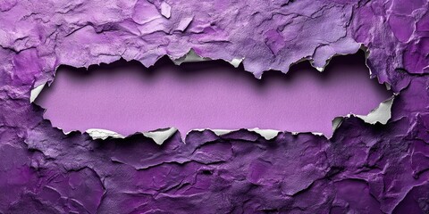 Purple Textured Background with a Ripped Opening