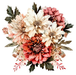 Sticker - PNG Elegant floral bouquet illustration