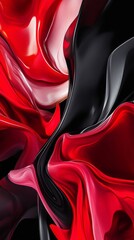 Wall Mural - Red and black abstract swirl background creating unique design