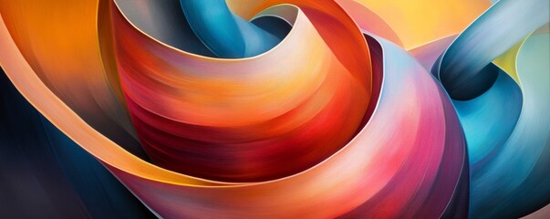 Colorful abstract design forming a swirling pattern