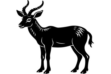 Sticker - markhor silhouette vector, markhor animal icon symbol	