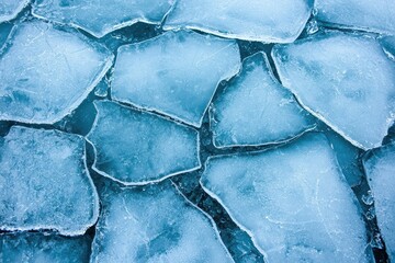 Poster - Frozen ice texture with intricate patterns