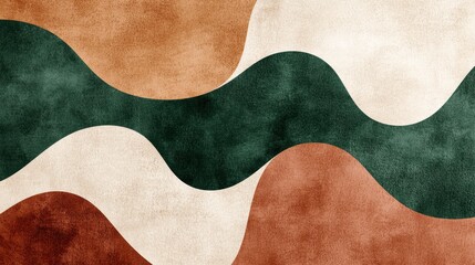 Canvas Print - abstract landscape with organic shapes and earthy colors