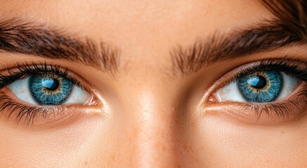 Canvas Print - Captivating blue eyes close-up